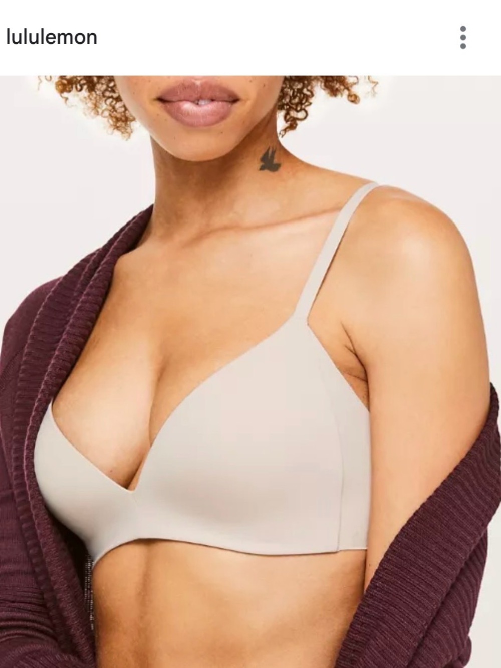 lululemon athletica Light Beige Wireless Everyday Bra NWT